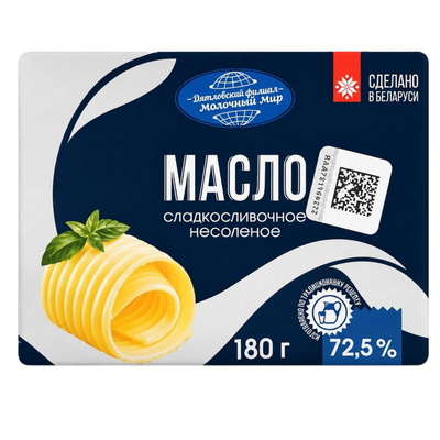 Масло сладкосливочное «Крестьянское» 72,5%