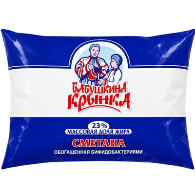 Сметана «Бабушкина крынка» 23% с бифидобактериями