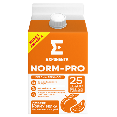 Напиток кисломолочный «Exponenta NORM-PRO» персик-абрикос