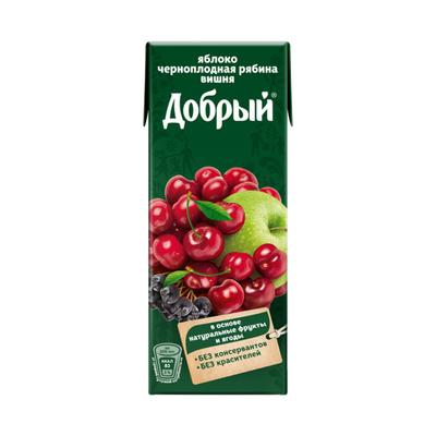 Нектар «Добрый» яблоко-черноплодная рябина-вишня