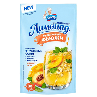 Смесь для напитка Спец «Лимонад» персиковый фьюжн
