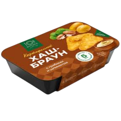 Хашбраун картофельный с грибами и шпинатом