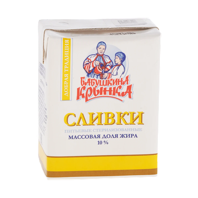 Сливки питьевые «Бабушкина крынка» 10%
