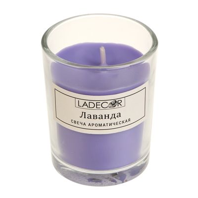 Свеча в стакане ароматическая тм LADECOR 6 цветов
