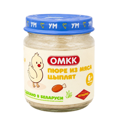 Консервы ОМКК пюре из мяса цыплят с 6+ месяцев