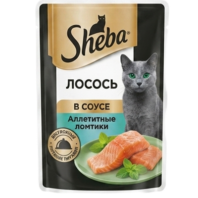 Корм для кошек Sheba Аппетитные ломтики в соусе Лосось