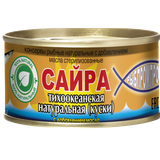 Консервы Сайра тихоокеанская куски с добавлением масла