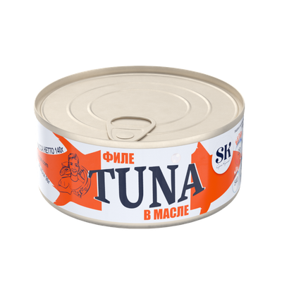 Консервы Tuna филе тихоокеанского тунца Скипджек куски в масле