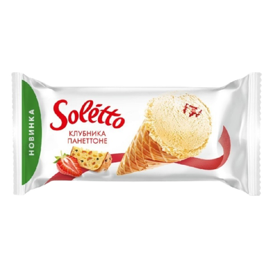 Мороженое «Soletto» клубника-панеттоне