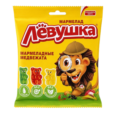 Мармелад Левушка мармеладные медвежата