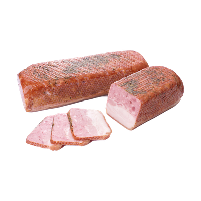 Продукт из свинины «Бекон английский» копчено-вареный