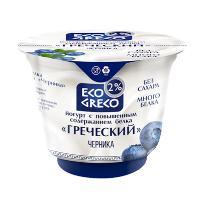 Йогурт «ECO GRECO» 2% черника