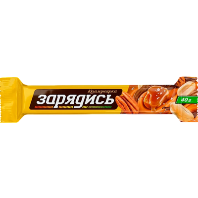 Конфета  Батончик Зарядись с арахисом и пеканом