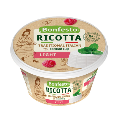 Сыр мягкий «RICOTTA» 40% Light