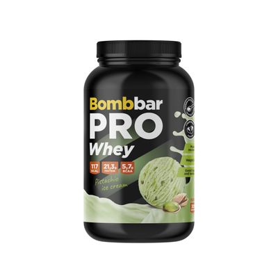 Сывороточный протеин, BombBar, ФИСТАШКОВОЕ МОРОЖЕНОЕ, 900 г 