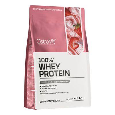 Протеин, OstroVit, КЛУБНИЧНЫЙ КРЕМ, 700 г 