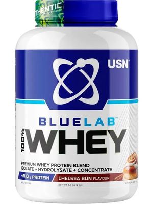 ПРОТЕИН BLUE LAB 100% WHEY  ОТ USN (908 ГР) Англия, БУЛОЧКА ЧЕЛСИ 