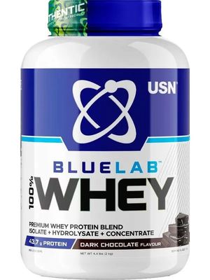 ПРОТЕИН BLUE LAB 100% WHEY  ОТ USN (908 ГР) Англия, ТЕМНЫЙ ШОКОЛАД 