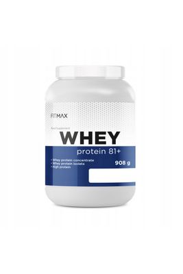 Протеин 81+, FitMax, КЛУБНИКА, 908 г 