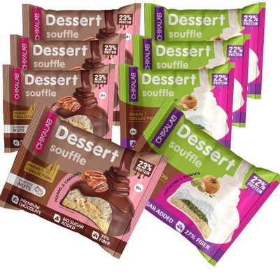 Протеиновое печенье с суфле Dessert, АССОРТИ №2, 8 шт. по 55г 