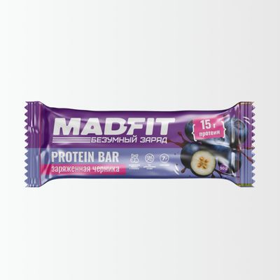 Протеиновый батончик MADFIT, ЗАРЯЖЕННАЯ ЧЕРНИКА, 50 г 