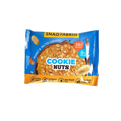 Печенье Cookie Nuts, Snaq Fabriq, Арахис с солёной карамелью, 35 г 