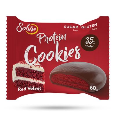 Печенье протеиновое Solvie, Красный бархат, 60 г