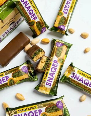 Протеиновый Батончик в шоколаде Арахис, фисташка и катаифи Bombbar Snaq Fabriq - SNAQER (50г) 30штук  