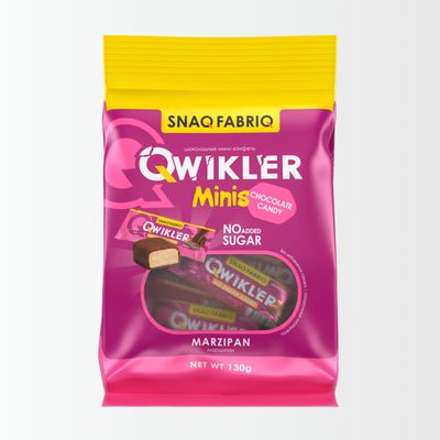 Шоколадный батончик  QWIKLER MINIS Марципан, 130г 