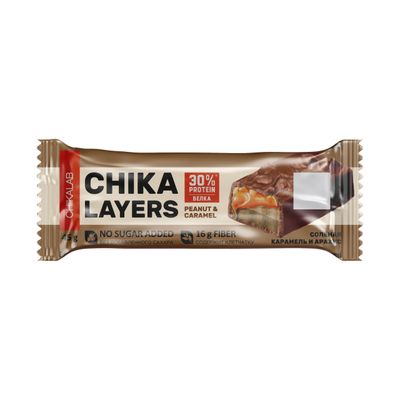 Протеиновый батончик CHIKA LAYERS, СОЛЕНАЯ КАРАМЕЛЬ И АРАХИС, 45 г 