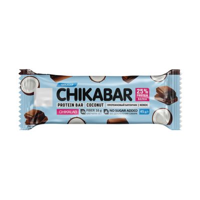 Батончик  CHIKABAR,  Chikalab, КОКОС, 45 г 