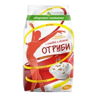Отруби пшеничные «Здоровое питание» с клюквой и яблоком