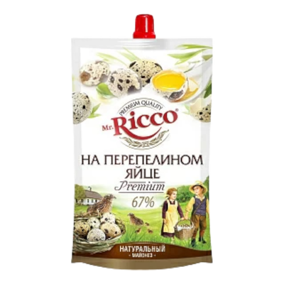 Майонез «Mr. Ricco» 67% на перепелином яйце