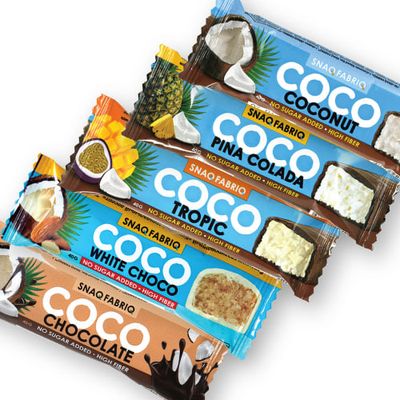 Батончики в шоколаде COCO Snaq Fabriq 40 г, АССОРТИ, 30 шт 