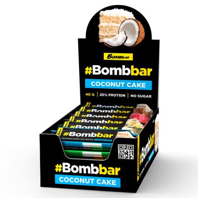 Протеиновые батончики в шоколаде от Bombbar, АССОРТИ №1, 30 шт по 40г 