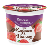 Десерт творожный «Венский завтрак» клубника-шоколад 4,5%