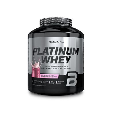 Протеин PLATINUM + Creatine, BioTechUSA, БЕЛЫЙ ШОКОЛАД-МАЛИНА, 2000 г 