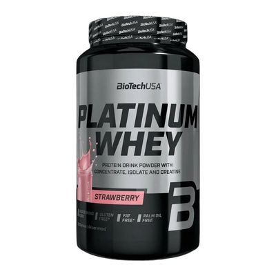 Протеин PLATINUM + Creatine, BioTechUSA, КЛУБНИКА, 1000 г 