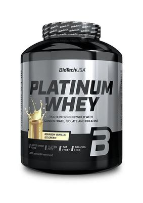 Протеин PLATINUM + Creatine, BioTechUSA, ВАНИЛЬНОЕ МОРОЖЕНОЕ, 2000 г 