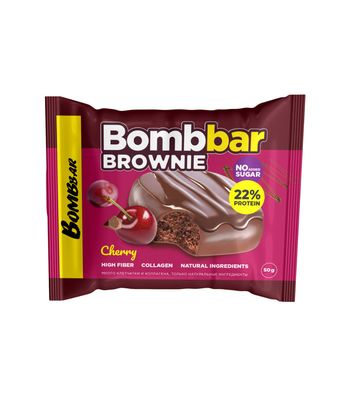 Протеиновый брауни Bombbar 50г ВИШНЕВЫЙ БРАУНИ 