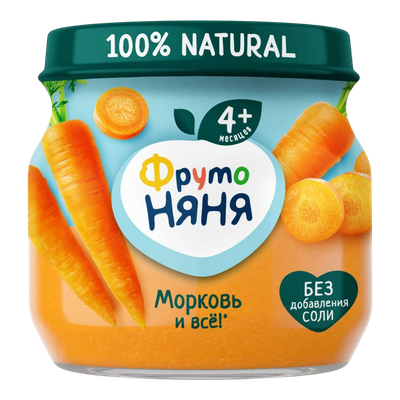 Пюре «ФрутоНяня» морковь с 4 месяцев