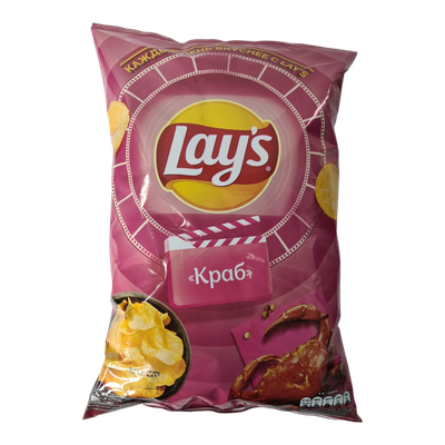 Чипсы рифленые «Lay's» вкус краба