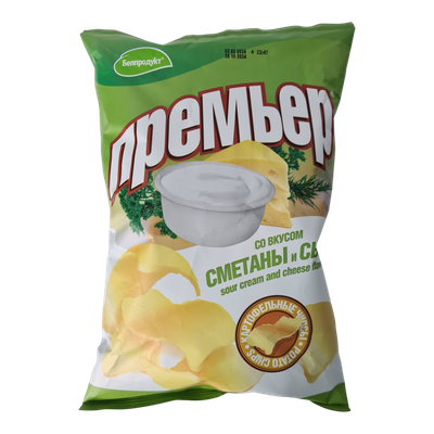 Чипсы картофельные «Премьер» сметана-сыр