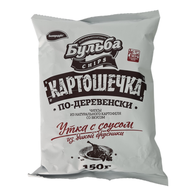 Чипсы «Бульба Chips» утка с соусом из дикой брусники