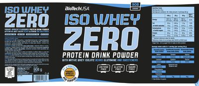 ПРОТЕИН ИЗОЛЯТ СЫВОРОТОЧНЫЙ ISO WHEY ZERO, BIOTECH USA  КЛУБНИКА