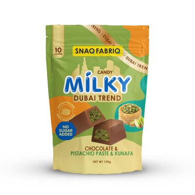 Молочные конфеты с начинкой, Snaq Fabriq, ФИСТАШКА-ХРУСТЯЩЕЕ ТЕСТО, 130 г 