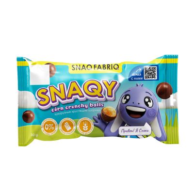 Кукурузные шарики в шоколаде SNAQY, Snaq Fabriq, 30 г 