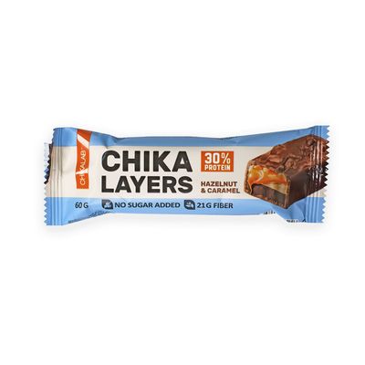Протеиновый батончик CHIKA LAYERS, ЛЕСНОЙ ОРЕХ С КАРАМЕЛЬЮ, 60г 
