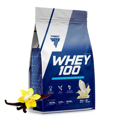 Протеин сывороточный, TREC NUTRITION, ВАНИЛЬ, 900 г 