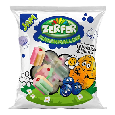 Зефир «Zerfer Jam» маршмеллоу вкус черника-дыня